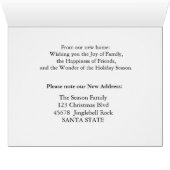 メリークリスマス – 新しい住所クリスマスカード (内部横(下))