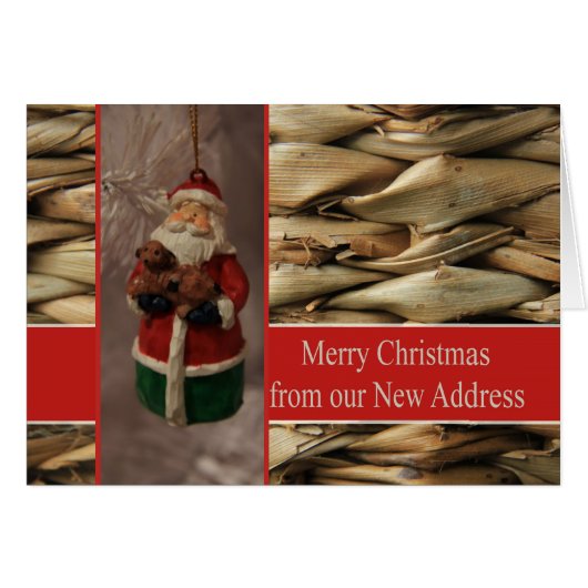 メリークリスマス – 新しい住所クリスマスカード (正面横)