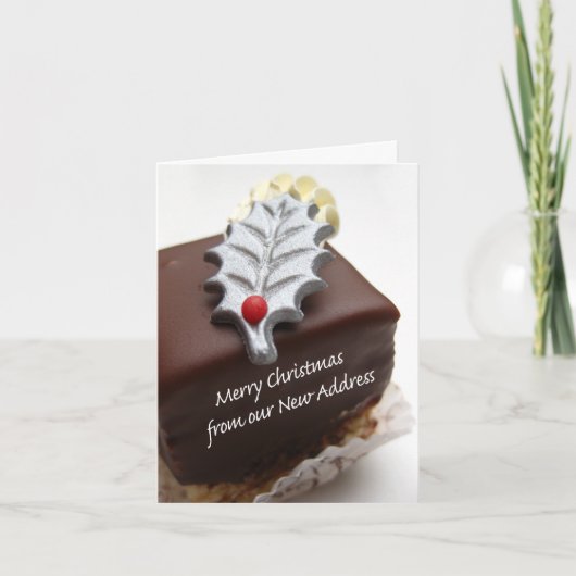 メリークリスマス – 新しい住所クリスマスカード シーズンカード (正面)