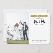 メリークリスマス |新しいMr.& Mrs. 1フォトカード シーズンカード (正面)