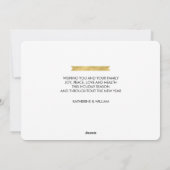 メリークリスマス |新しいMr.& Mrs. 1フォトカード シーズンカード (裏面)