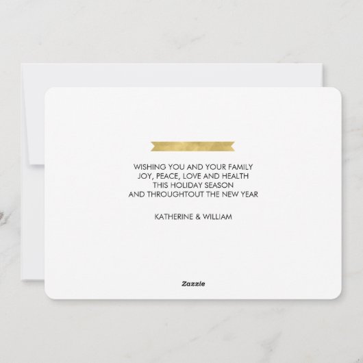 メリークリスマス |新しいMr.& Mrs. 1フォトカード シーズンカード (裏面)