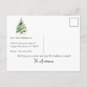 メリークリスマス 新居 モダン クリスマスツリー 案内ポストカード (裏面)