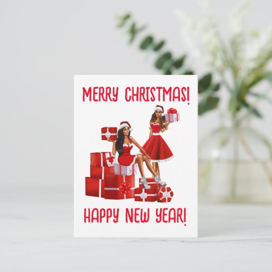 メリークリスマス.新年おめでとう。ウィメンマムシスタ シーズンポストカード (スタンド正面)
