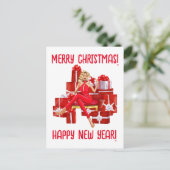 メリークリスマス.新年おめでとう。ウィメンマムシスタ ポストカード (スタンド正面)