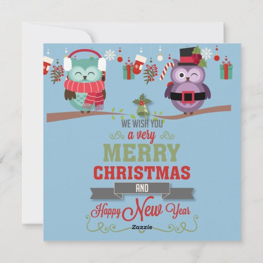 メリークリスマス/新年おめでとう シーズンカード (裏面)