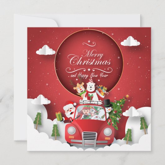 メリークリスマス/新年おめでとう シーズンカード (正面)