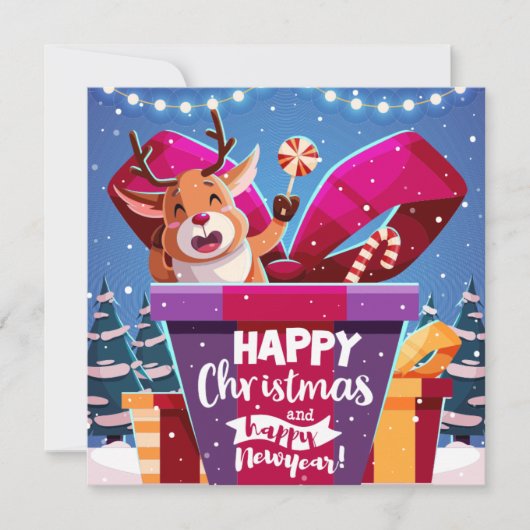 メリークリスマス/新年おめでとう シーズンカード (正面)