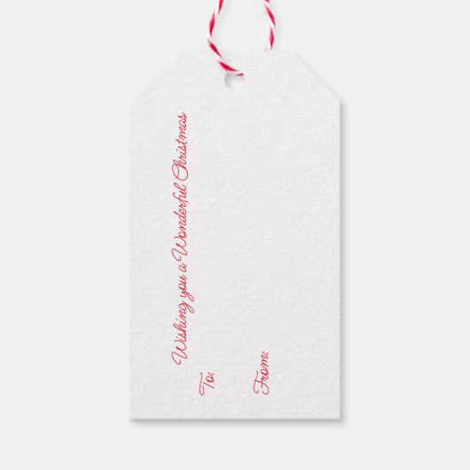 メリークリスマス |新年おめでとう |ジンジャーブレッドマン ギフトタグ (裏面)