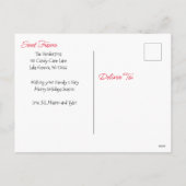 メリークリスマス |新年おめでとう |ジンジャーブレッドマン シーズンポストカード (裏面)