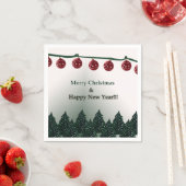 メリークリスマス、新年おめでとう スタンダードカクテルナプキン (インサイチュ)