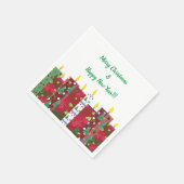 メリークリスマス<新年おめでとう スタンダードカクテルナプキン (角)