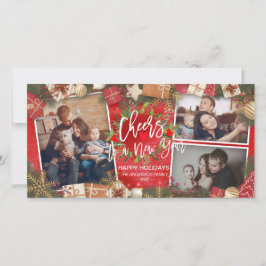 メリークリスマス 新年のご挨拶 ホリデーフォト シーズンカード