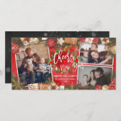 メリークリスマス 新年のご挨拶 ホリデーフォト シーズンカード (正面/裏面)