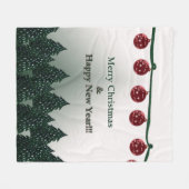 メリークリスマス、新年のクリスマス フリースブランケット (正面(横))