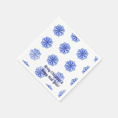 メリークリスマス、新年のスノーフレークのナプキン スタンダードカクテルナプキン (角)