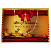 メリークリスマス – 新年の大抱き枕 ラージペーパーバッグ (正面)