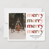 メリークリスマス 新年 キュート カラフル ホリデー シーズンカード (正面)