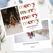 メリークリスマス 新年 キュート カラフル ホリデー シーズンカード