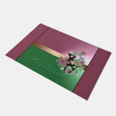 メリークリスマス!、新年，クリスマスの鹿，雪 ドアマット (アングル)