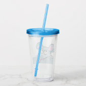 メリークリスマス、新年、クリスマスメリー、ネズミ アクリルタンブラー (裏面)