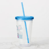 メリークリスマス、新年、クリスマスメリー、ネズミ アクリルタンブラー (左)