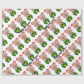 メリークリスマス、新年、クリスマスメリー、ネズミ ラッピングペーパー (フラット)