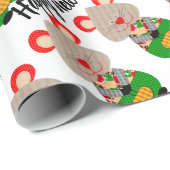 メリークリスマス、新年、クリスマスメリー、ネズミ ラッピングペーパー (ロールコーナー)