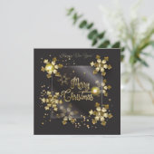 メリークリスマス&新年！2022金ゴールドラグジュアリー シーズンカード (スタンド正面)