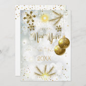 メリークリスマス&新年!20XX金ゴールド シーズンカード (正面/裏面)
