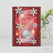 メリークリスマス&新年！20XX銀ラグジュアリー シーズンカード (スタンド正面)
