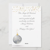 メリークリスマス&新年！20XX銀ラグジュアリー シーズンカード (裏面)