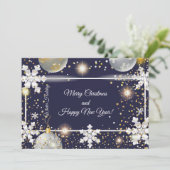 メリークリスマス&新年!20XX銀ラグジュアリー シーズンカード (スタンド正面)