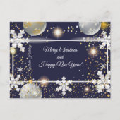 メリークリスマス&新年！20XX銀ラグジュアリー シーズンポストカード (正面)