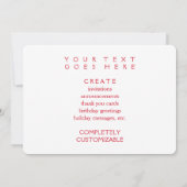 メリークリスマス(日本語のメリークリスマス) 招待状 (裏面)