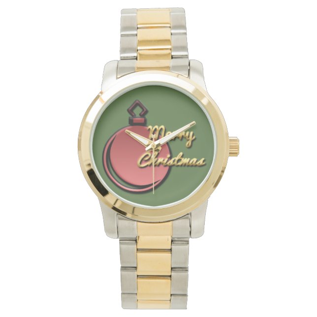 メリークリスマス、時計、売り物に！ 腕時計 (正面)