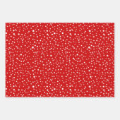 メリークリスマス、木々と水玉模様赤い休日 ラッピングペーパーシート (正面3)