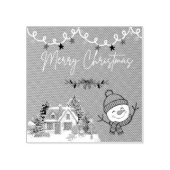 メリークリスマス 木製スタンプ ラバースタンプ (インプリント)