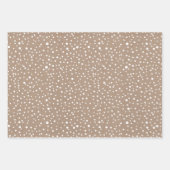 メリークリスマス、木、水玉模様素朴な休日 ラッピングペーパーシート (正面3)