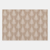 メリークリスマス、木、水玉模様素朴な休日 ラッピングペーパーシート (正面)