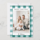 メリークリスマス!格子模様、写真 シーズンカード (正面)