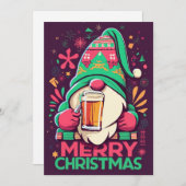 メリークリスマス、格言はクリスマスドリンクを飲む シーズンカード (正面/裏面)
