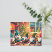 メリークリスマス、格言はクリスマスドリンクを飲む ポストカード (スタンド正面)