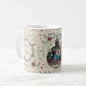 メリークリスマス 森の常緑樹リース コーヒーマグカップ (正面左)