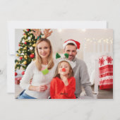 メリークリスマス 植物のグリーン 2枚の写真 シーズンカード (裏面)