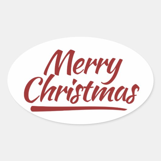 メリークリスマス 楕円形シール (正面)