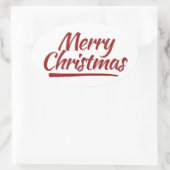 メリークリスマス 楕円形シール (バッグ)