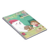 メリークリスマス: 極地のクマと子供 ノートブック (右側)