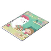 メリークリスマス: 極地のクマと子供 ノートブック (左側)