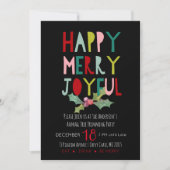 メリークリスマス！楽しいクリスマスパーティを！ 招待状 (正面)